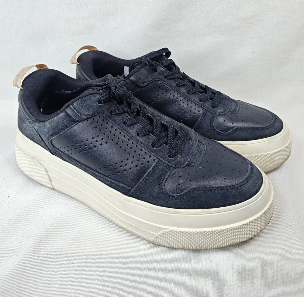 Le Tigre Midtown Low Sneakers Women's  8M Black Leather‎ Platform Shoes